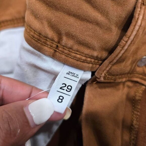 Loft Pants Women's 29 Brown Slash Pockets Skinny Leg Chic Preppy Classic Stretch - Picture 5 of 6